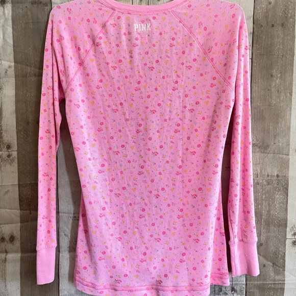 EUC VICTORIA SECRET PINK WAFFLE KNIT TOP - Picture 5 of 6